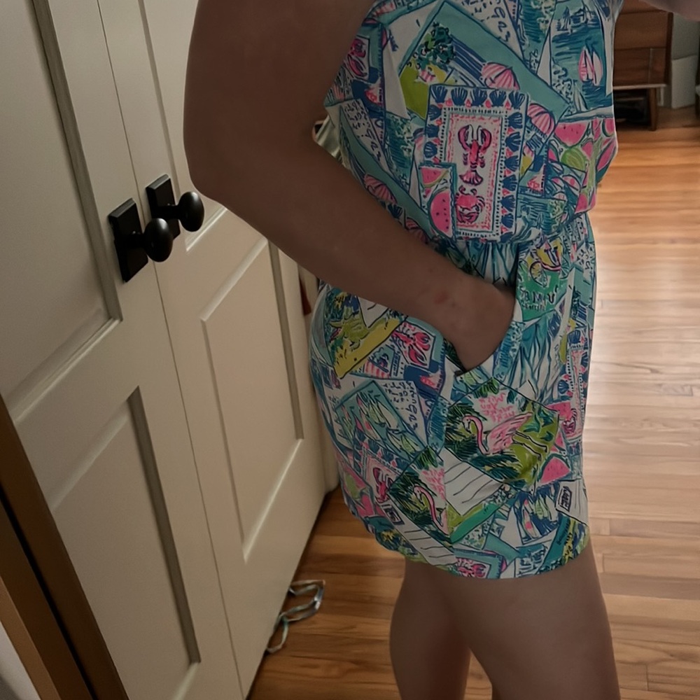Lilly Pulitzer Dayley Romper Pop Up Wish You Were Here Postcard Print - Large - Picture 3 of 16